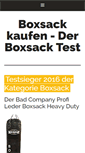 Mobile Screenshot of boxsack-kaufen.net